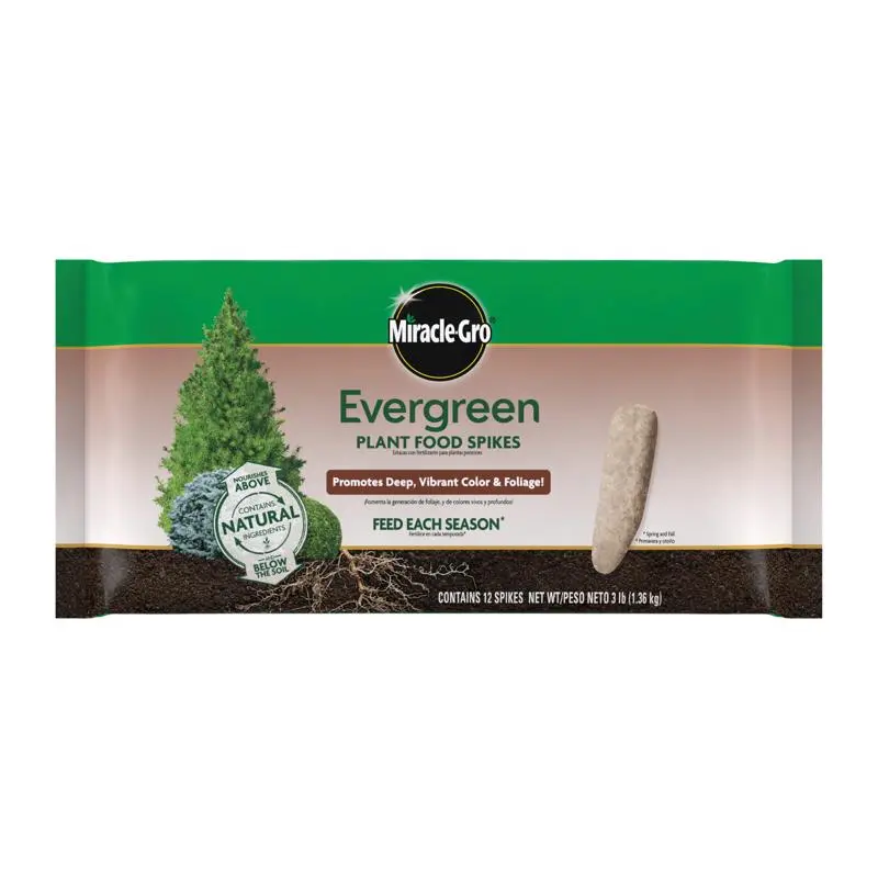 Miracle-Gro 7054352 12-6-12 Garden Plant Fertilizer, 3 lbs, Durable Spike, Supports Growth