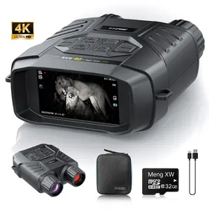 FNIRSI NVS40 Night Vision Goggles Night Vision Binoculars with 4K Video 36M Photos 32GB SD Card 3" HD Screen Digital Infrared Binoculars for Day and Night Camping Equipment for Adult fathersdaygift