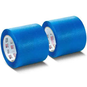Wide Blue Painters Tape 2 Pack, 4 inch x 60 Yards, 3D Printing Tape, Easy Clean Removal up to 21 Days, Masking Tape