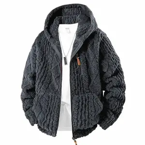 Men's autumn and winter wool lined thick jacket, fashionable multifunctional pullover, men's warm hooded windproof jacketRAIMENTRY