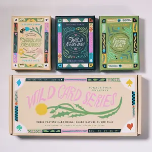 Wild Card Series Trilogy – Botanical Playing Card Gift Set (3 Decks)
