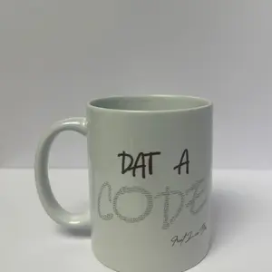 Dat A Code 11oz Mug - White Ceramic Coffee Cup with Bold Lettering for Daily Use