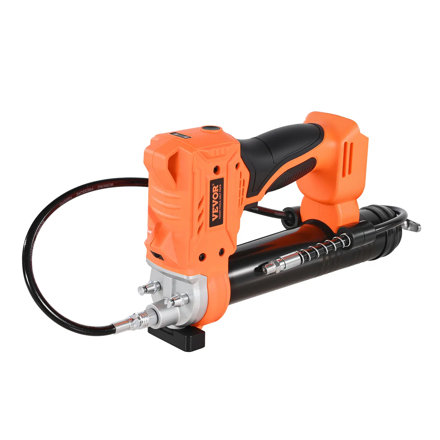 【Summerfinds】VEVOR Cordless Grease Gun,8000 PSI Max PressureBattery Operated Grease Gun with LED Light & 35.4-inch Long HoseCompatible with 18V Makita BatteriesFor Greasing Vehicles or Machines(Tool Only)