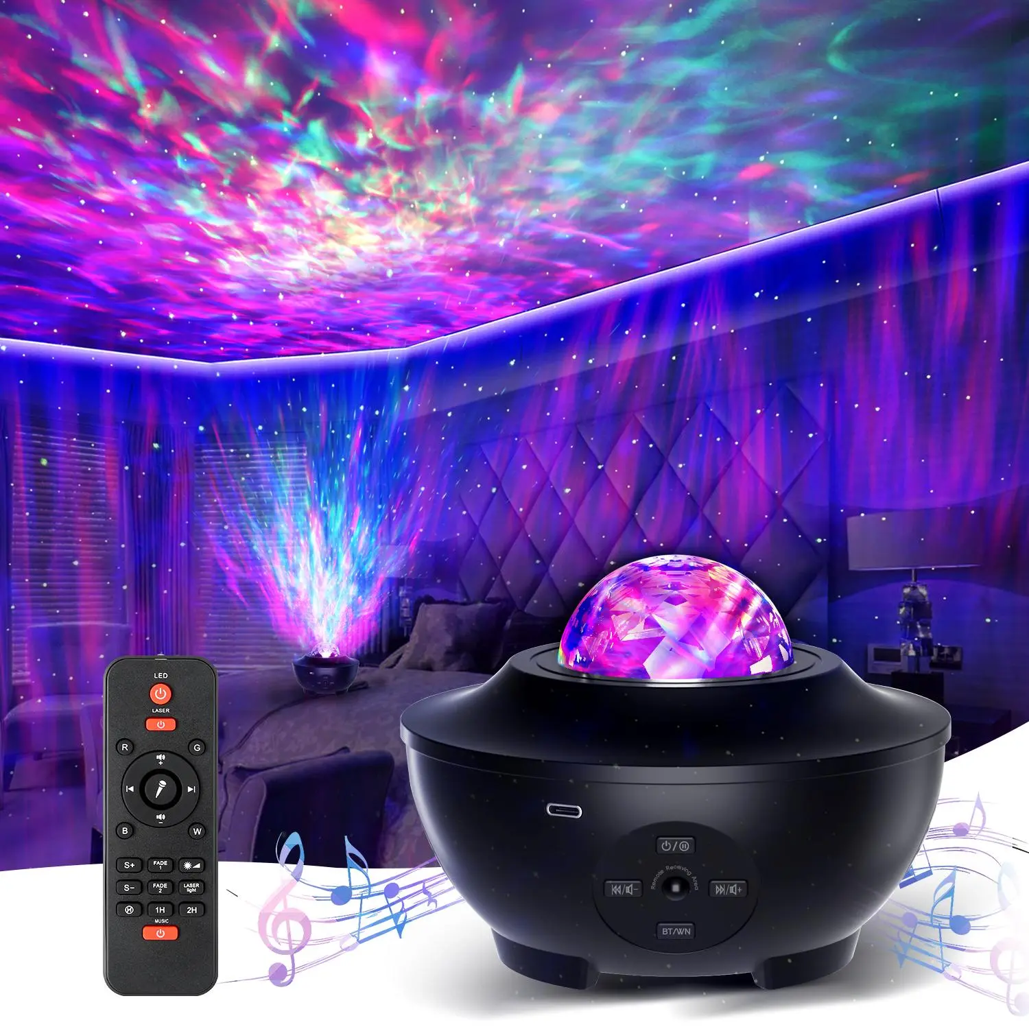 Galaxy Projector Star Projector, Bluetooth Speakers Night Light Timer Remote Control, Room Decor for Teen Girls/Led Lights for Bedroom Decor/Teen Children Adults Gift galaxy projectorlamp galaxy nightlight, Mother's Day Gifts