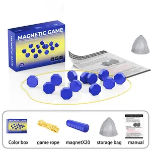 Magnetic Battle Chess Game, 20/30 Magnets Fun Tabletop Game, Interactive Strategy Board Game for Family Night, Travel Game with Storage Bag, Gift for Kids Teens Adults