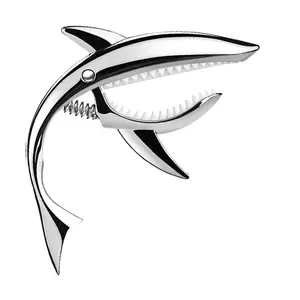 Sharks Shape Guitar Capo, Acoustic Capo, Electric Guitars Capo, Premium Zinc Alloy Guitar Accessories, Guitar Chord Presser for Ukulele Mandolin Banjo Bass