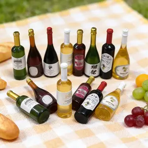 Set of 8 Realistic Wine Bottles Decorative Items, Creative Home Ornaments, Hanging Bottle Set for Enhancing Your Space