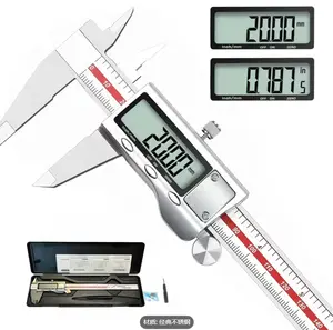 Digital caliper, mechanic’s measuring tool, industrial measuring tool, automatic shut-off function, easily switch between inches/metric units, measure inner and outer diameters (6 inches // 150 mm).