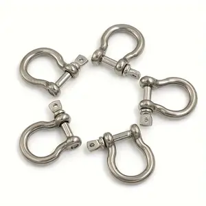 5pcs M4 Stainless Steel Bow Shackle with Screw Pin for Rigging and More!
