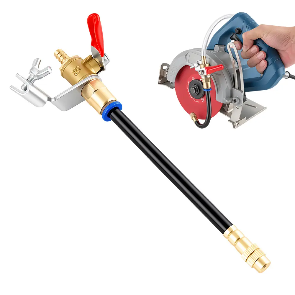 LOZLIN Angle Grinder Dust Remover Water Sprayer, 3.9" Aluminum & Brass Misting Attachment, Dual-Mode Adjustable Water Feed Power Tool Accessory for Cutting Tile, Concrete