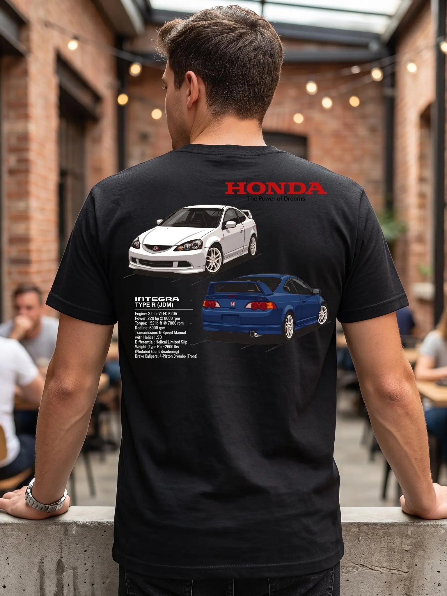 Honda Integra DC5 Shirt | Type R | JDM Cars T-shirt | Acura RSX Championship White Vivid Blue| Japan Tokyo Racers | USA Printed