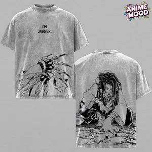 Jabber Wonger Gachiakuta Anime Double Printed Vintage Washed Tee Unisex Oversize Anime Manga Washed Heavyweight Cotton T-shirt