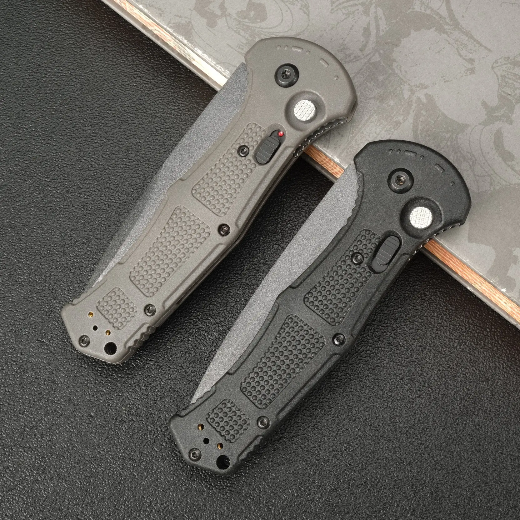 9070 portable folding knife, PVC handle, D2 high hardness corrosion-resistant steel, outdoor driving, camping, fishing EDC tool, portable tool, best gift.