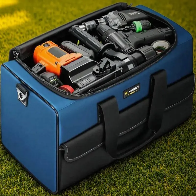 Tool Bag, Tool Pouch, Tool Organizing Bag, Large Capacity Waterproof & Anti-tear Tool Organizer, Portable Storage Bag for Outdoor Work, Home, Office