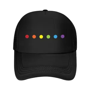 Rainbow Polka Dot Gay Pride Colors LGBTQ Ally Baseball Cap