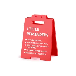 Inspirational Coworker Desk Signs – Bulk Motivational “You Are Enough” Gifts for Office, Admin, Employee Appreciation, Women & Men, Red Cubicle Decor