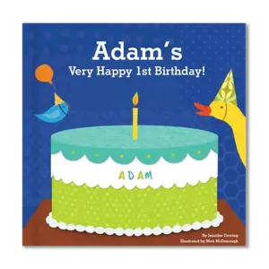 Baby's First Birthday Personalized Board Book for Boys | My Very Happy Birthday