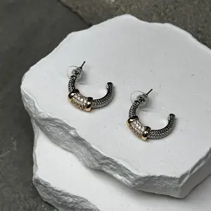 Two-Tone Shimmer Hoops