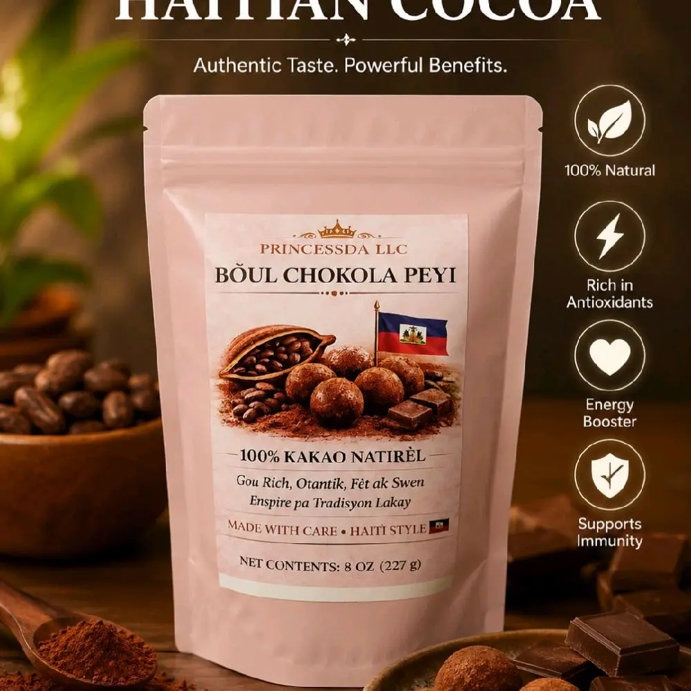 Haitian Chocolate Balls (Boul Chokola Peyi) – 100% Natural Cocoa – 8 oz (227g)
