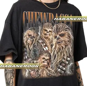Chewbacca Vintage T-Shirt, Classic Sci-fiction Movie Tee, Galaxy, Star, Gift For Women and Man Unisex T-Shirt