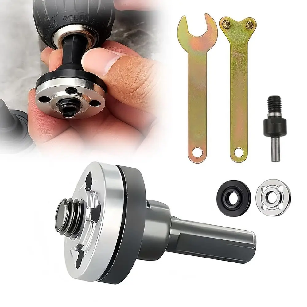 Angle Grinder Tool Accessories Set with 6mm and 10mm Shaft Adapters, Conversion Adapter Kit for Drills, Heavy Duty and Heavy Industrial Use
