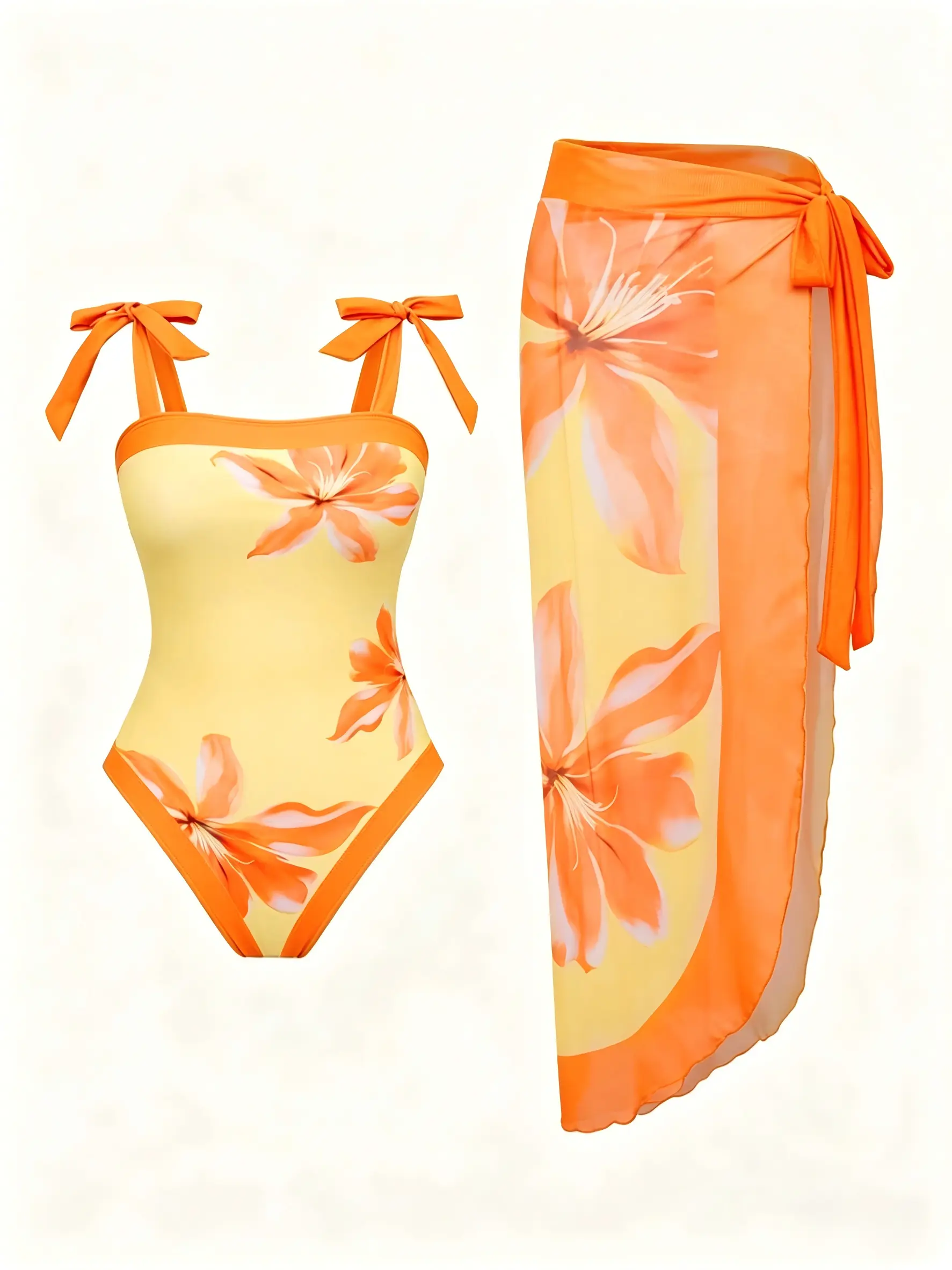 Women's 2-Piece Tummy Control Tankini Outfit - 3 Styles, Tie Shoulder, Custom Strap, High-Waisted Cover-Up Skirt, UV Protection, Quick-Dry Fabric Surfwear for Summer Beach Activities