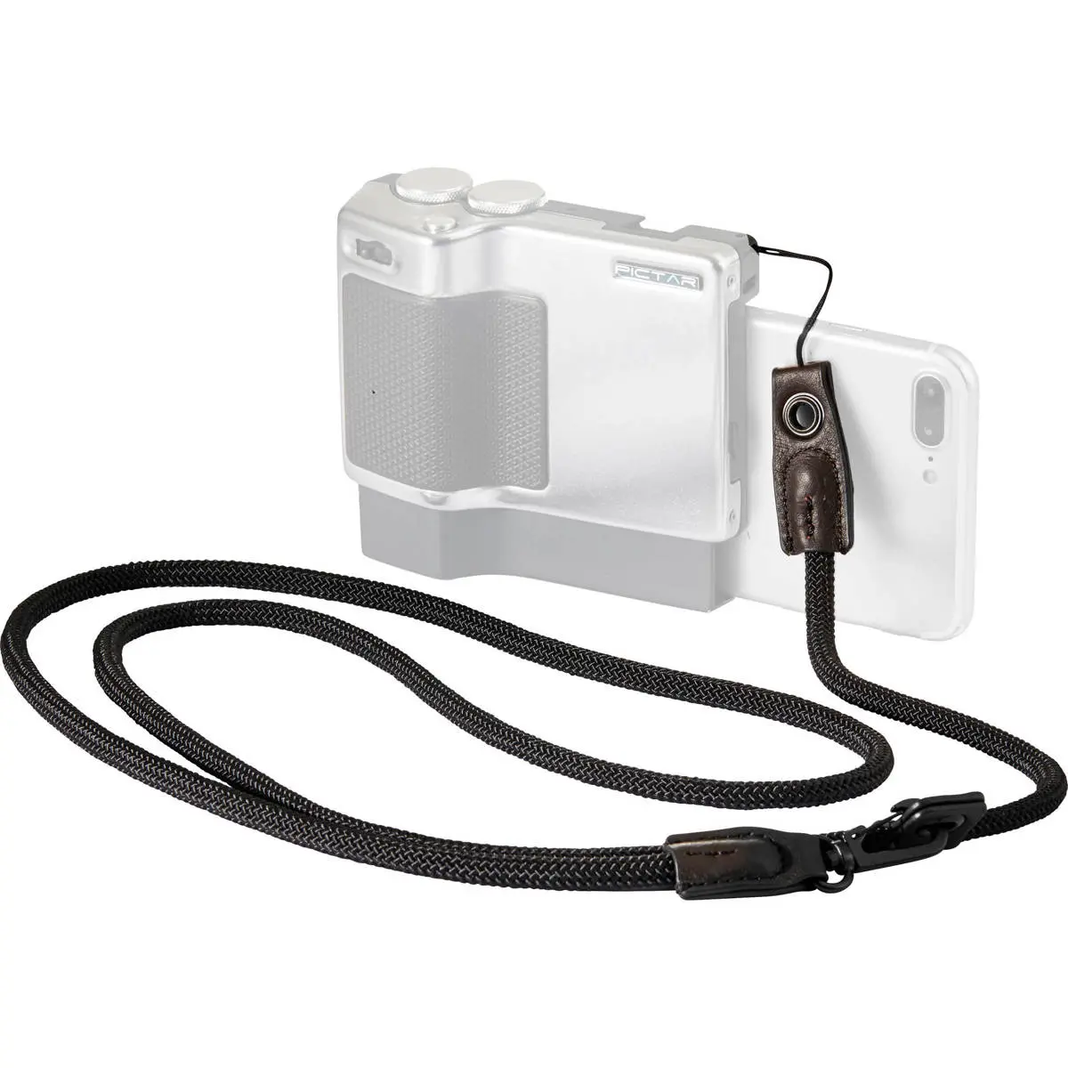 Pictar Pro Adjustable Durable Leather Grip, Bungee-Cord Neck Strap for Electronic Cameras, Camera Accessories