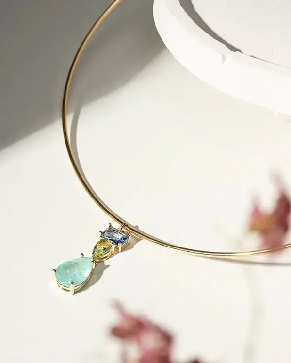 Tanzanite Pendant Choker Necklace Tanzanite Pendant Choker Necklace