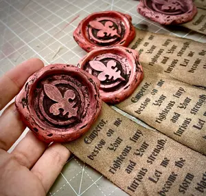 Battle Sister Inspired Purity Seal brooch with prayer