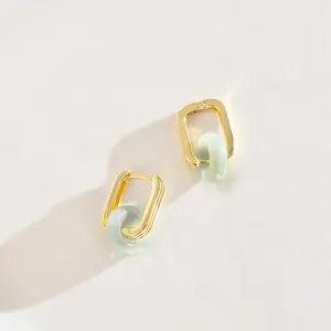 LUCKY JADE EARRINGS | 18K Gold Filled Jade Non Tarnish - Good Luck • Prosperity • Protection
