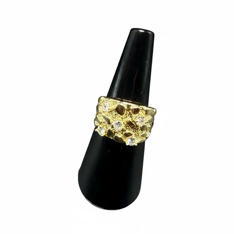 Nugget Ring With Rhinestones Nugget Ring With Rhinestones