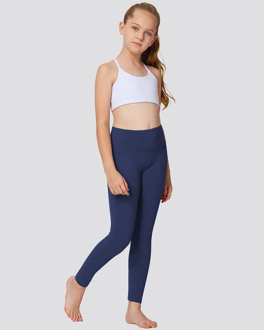Girls Comfy Stretch Elastic Fitted Sports Yoga Leggings, Women's Active Sports Bottoms for Yoga, Workout, Comfy Stretch Women's Sports Leggings, Elastic Women's Sports Leggings