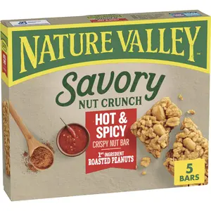Nature Valley Savory Nut Crunch Hot & Spicy Crispy Nut Bars 5 Count