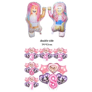 6PC ROBLOX BALLOONS GIRLS ROBLOX PARTY SUPPLIES DECOR