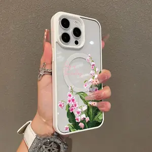Premium Magnetic Phone Case for iPhone11/12/13/14/15/16/promax Oil painting Lily of the Valley y2k cased MagSafe Ready, Anti-Fall, Springtok and Ultra-Thin Design |   Perfect for Everyday Use Protector Screen Protector
