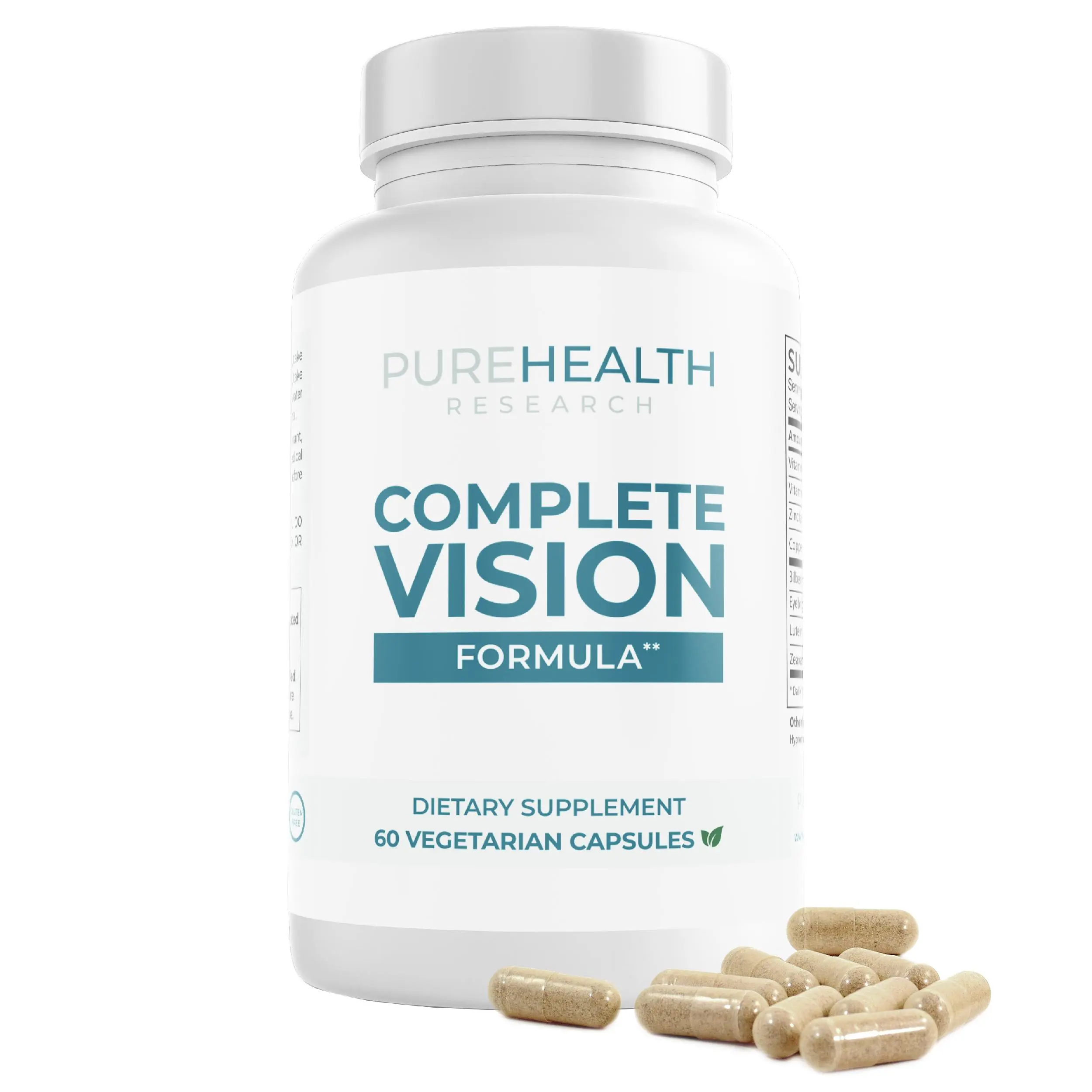 PureHealth Research Complete Vision Formula - Eye Supplements by Improve your with Eye Vitamins Premium Eye Care for Health and Eye Support Lutein