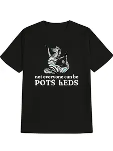 POTS & EDS Awareness T-Shirt – Not Everyone Can Be Pots & Eeds Zebra Pattern Ultra-Soft Breathable Knit Fabric Casual Summer Top for Adults with Ehlers-Danlos Syndrome Fun Font Design Soft Unisex 2026 Summer Short-Sleeve Printed T-Shirt 180G