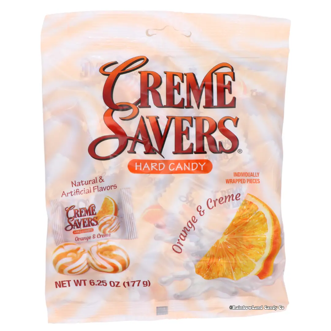 Creme Savers Orange & Creme Hard Candy | Retro Citrus Swirl Candy | 6.25 oz