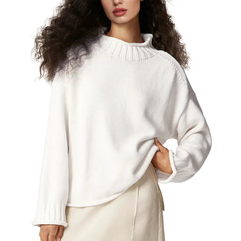 Yimoon Womens Oversized Rollneck Sweater Casual Cable Knit Long Sleeve Chunky Pullover Sweater Fall Winter Knitwear