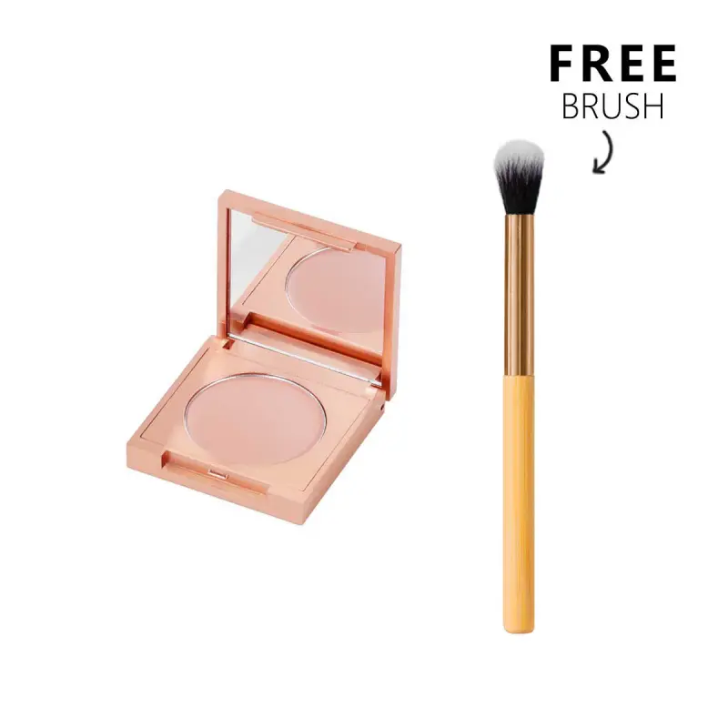 Soft matte waterproof face concealer set, with free makeup brush set, covering dark circles, Hides dark circles, and evening out skin tone, formula safe ingredients creates a flawless base makeup, boxed cosmetic, Buildable Matte Coverage