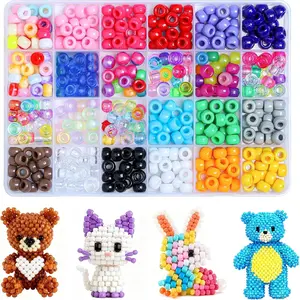 600pcs 9mm Rainbow Pony Beads, DIY Jewelry Making Kit, Friendship Bracelet Set, Craft Accessories, Keychain Charms, Handmade Gifts