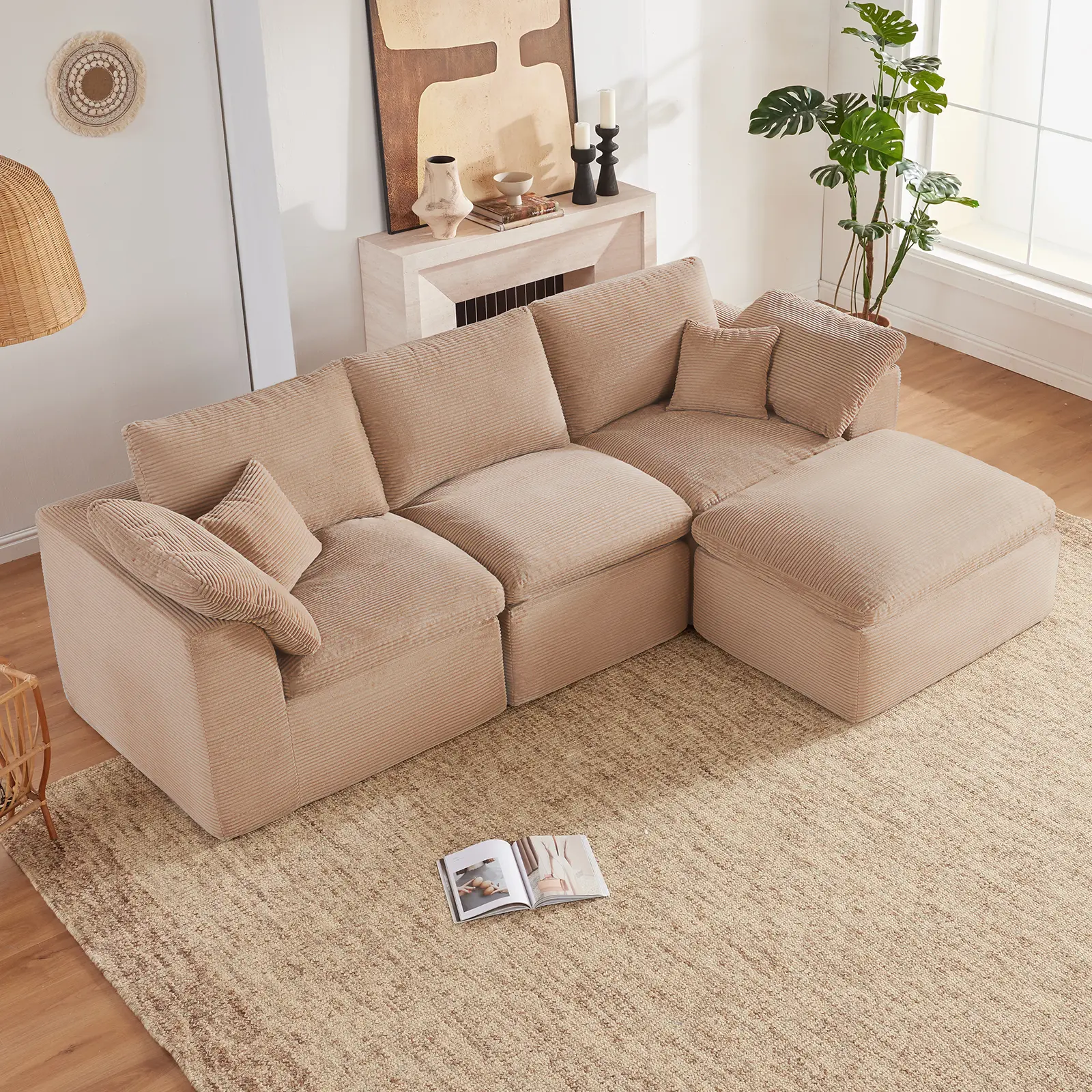 Camel-3Seats+1Ottoman