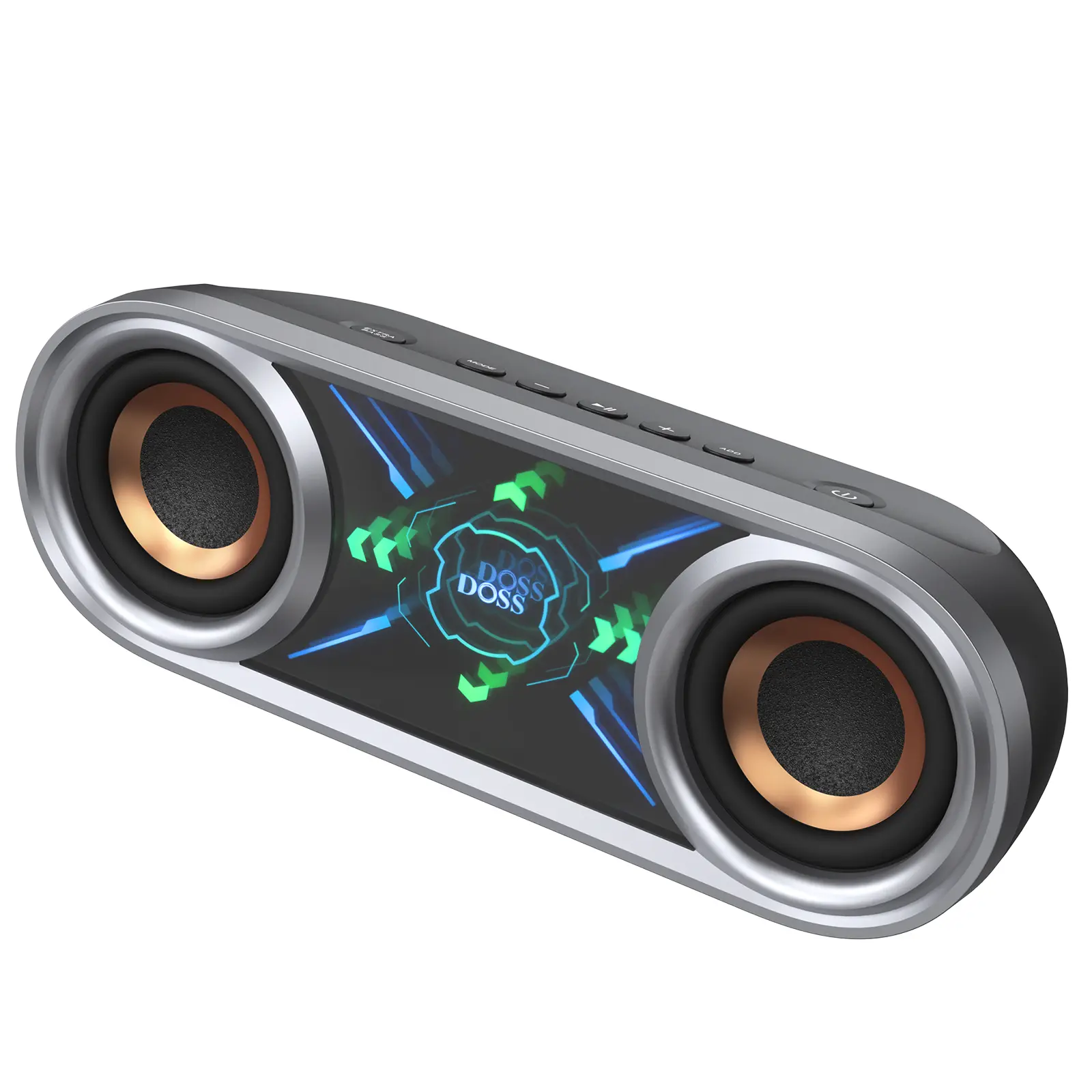 DOSS SoundBox Pro+ P400/P300 Bluetooth Speaker - 50W/40W Stereo Audio, Dual Subwoofer Bass, Phantom Mirror LED Light Show, Water Resistant Outdoor Wireless Sound System, Stereo Pairing Capable, Unique Gift for Men tiktokshopbacktoschool