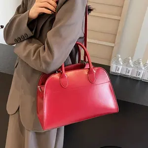 Women Handbags Retro Pure Color Suede Shoulder Shopper Tote Bag 2024 Luxury Designer Handbags