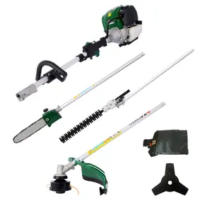 4 in 1/ 9 in 1 /Backpack 4 in 1 Multi-Functional Trimming Tool, 38CC 4 stroke Garden Tool System with Gas Pole Saw, Hedge Trimmer, Grass Trimmer, and Brush Cutter EPA Compliant