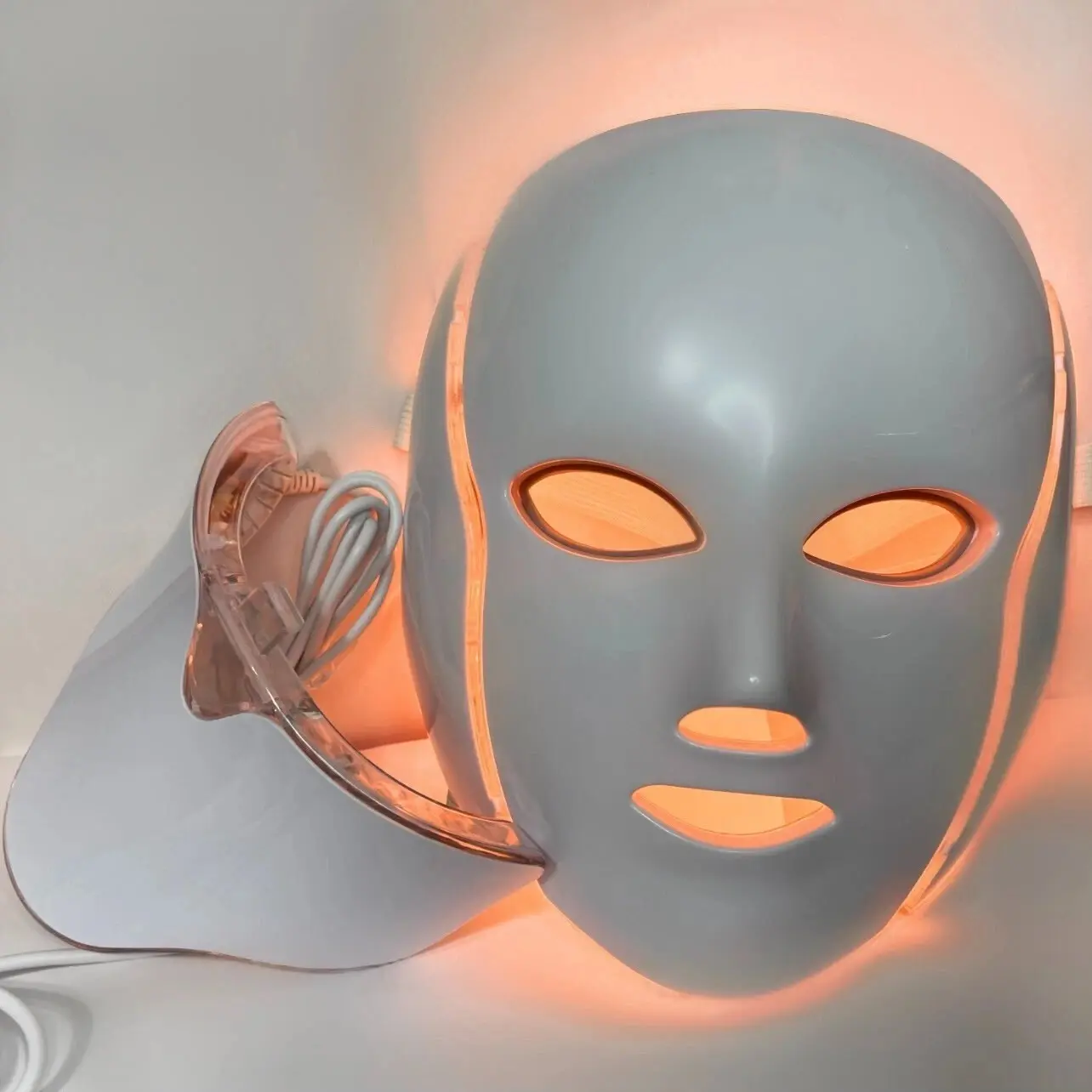 Seven-Color LED Facial Mask, 7 Light Modes, Ultra Soft Comfort, Precise Wavelength, Professional LED Skincare Mask, Facial Beauty Instrument, Facial Beauty Machine