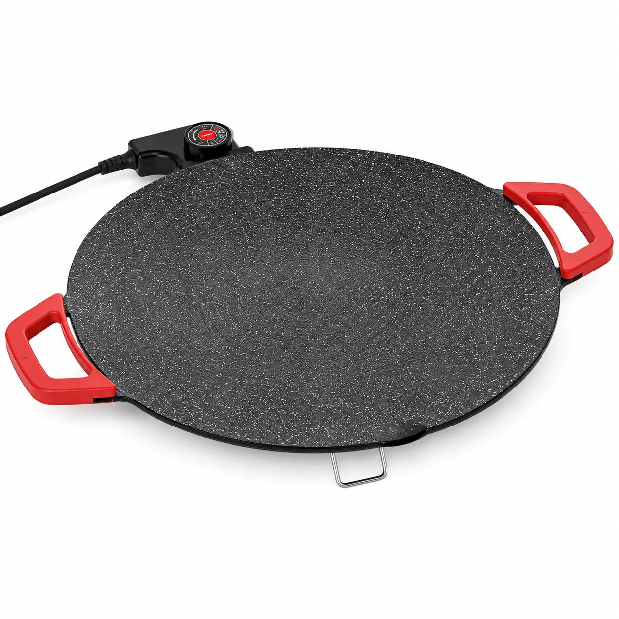 Adjustable Temperature Electric Skillet Pan，indoor grill, portable electric comal, electric griddle, korean grill, nonstick griddle, grill indoor, round electric griddle, pancake griddle electric, plancha para cocinar，electric indoor grill,