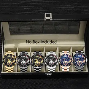 High Quality Business Men's Quartz Watch Set, Casual Style, Stainless Steel Strap, Round Zinc Alloy Case, Calendar Display, Non-Waterproof, Stainless Steel Wristwatch, Business Fashion Watch