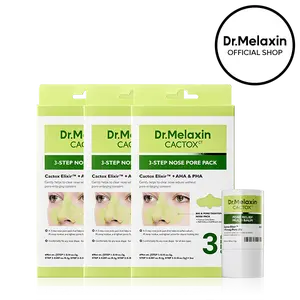 [Dr.Melaxin Official] CACTOX 3-Step Nose Pack 3EA + CACTOX Pore Relief Balm with AHA & PHA for Sebum Softening Pore Tightening Skin Repair 3-Step Nose Pore Pack Collagen