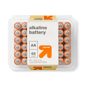 AA Batteries - 48pk Alkaline Battery - up&up: Household Batteries, Single-Use, 1.5V
